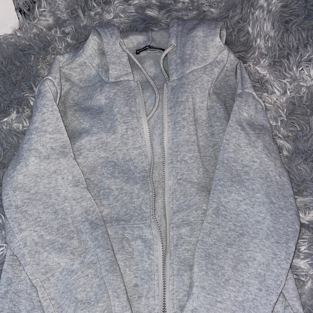Grey zip up